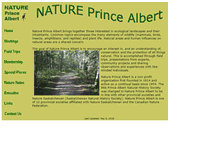 Tablet Screenshot of natureprincealbert.ca